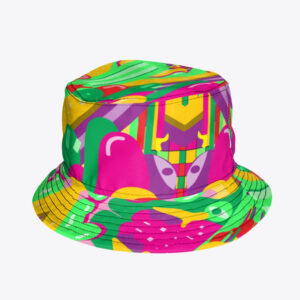 Hat with gooey design